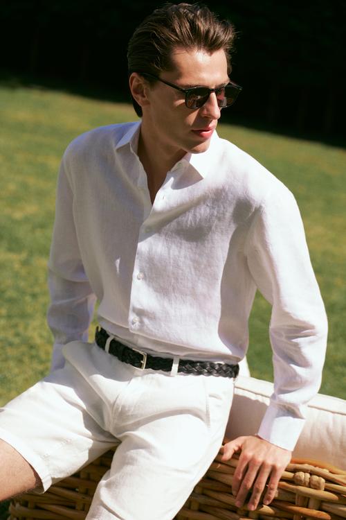  REGULAR FIT KETEN GÖMLEK