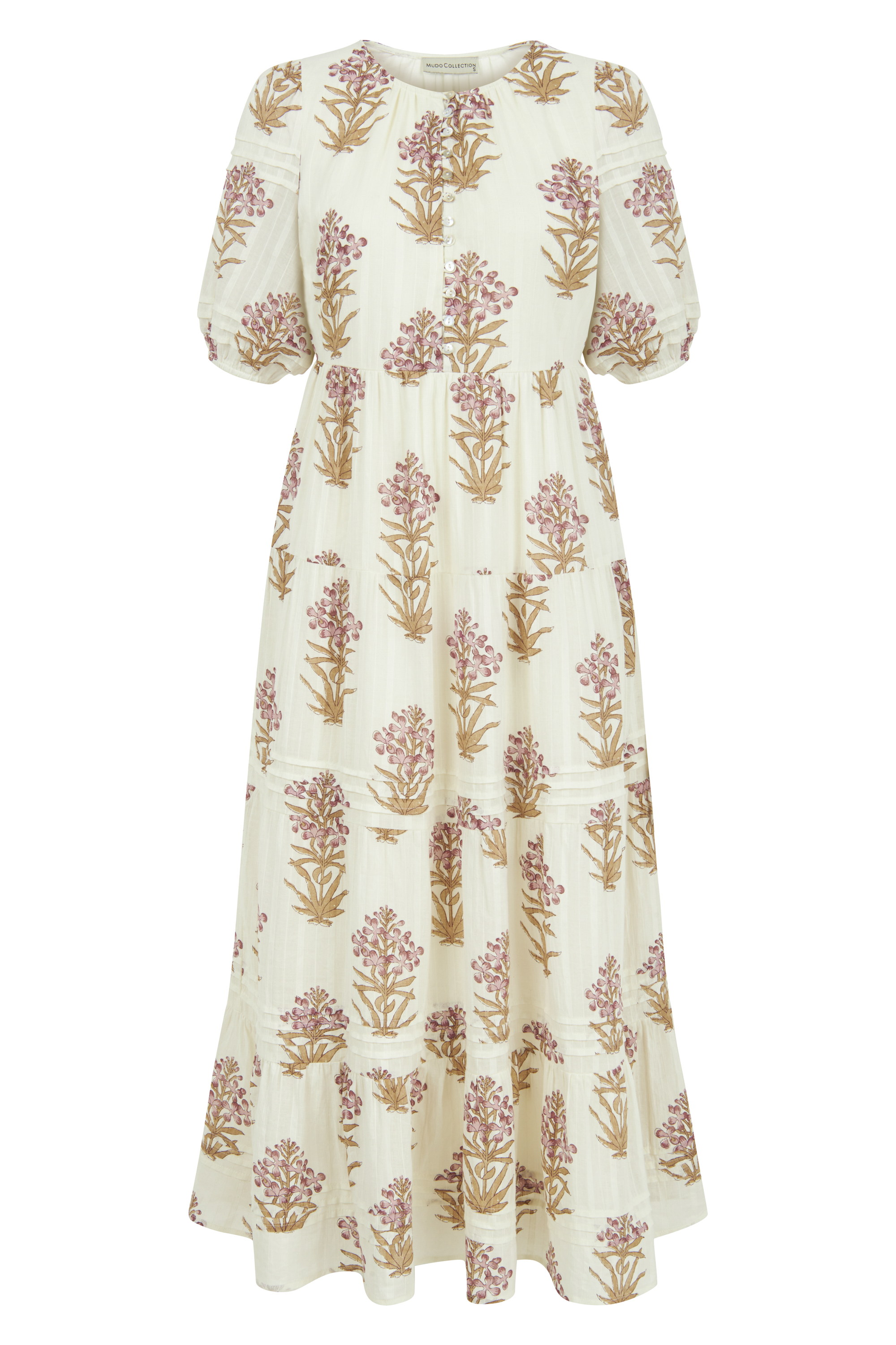 ETNİK BASKILI MİDİ ELBİSE