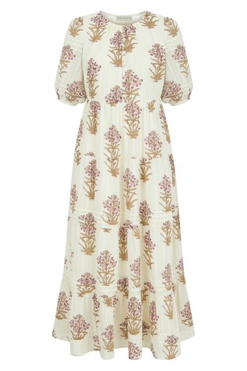  ETNİK BASKILI MİDİ ELBİSE