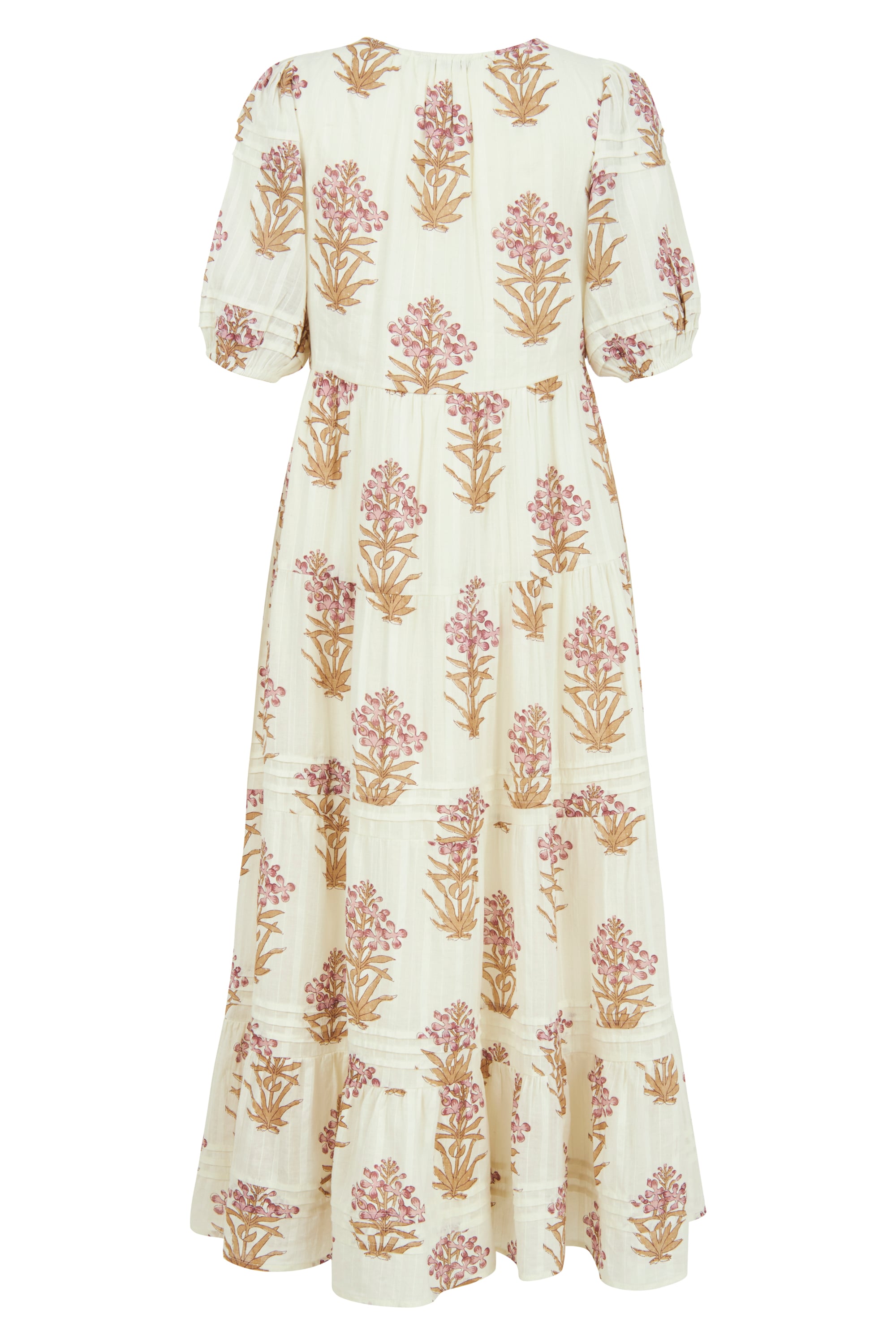 ETNİK BASKILI MİDİ ELBİSE