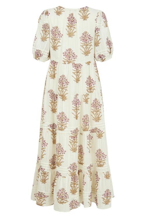  ETNİK BASKILI MİDİ ELBİSE