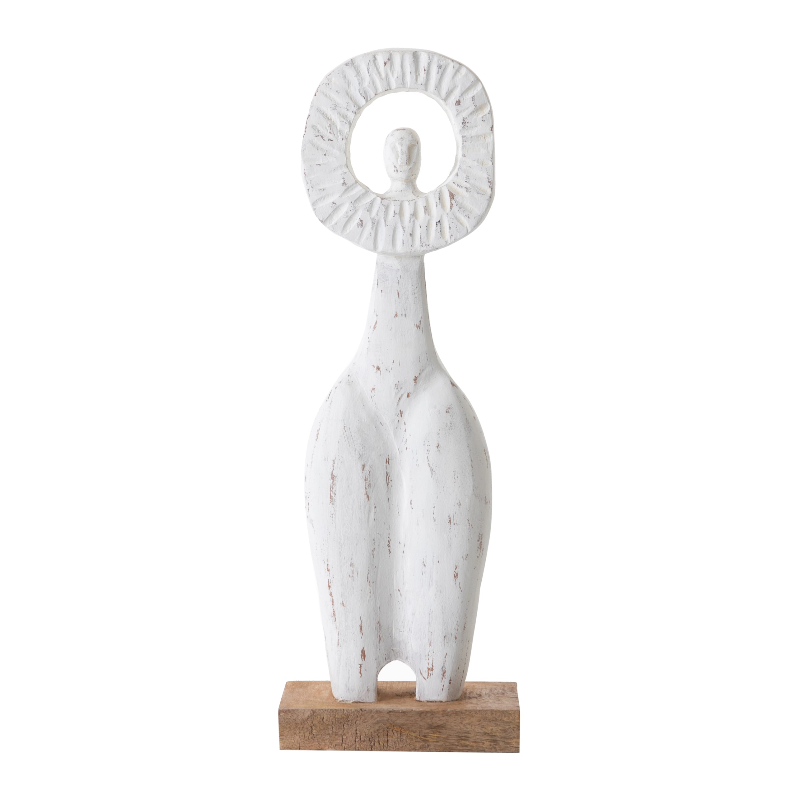 STATUE LADY BİBLO BEYAZ 18X10X53CM