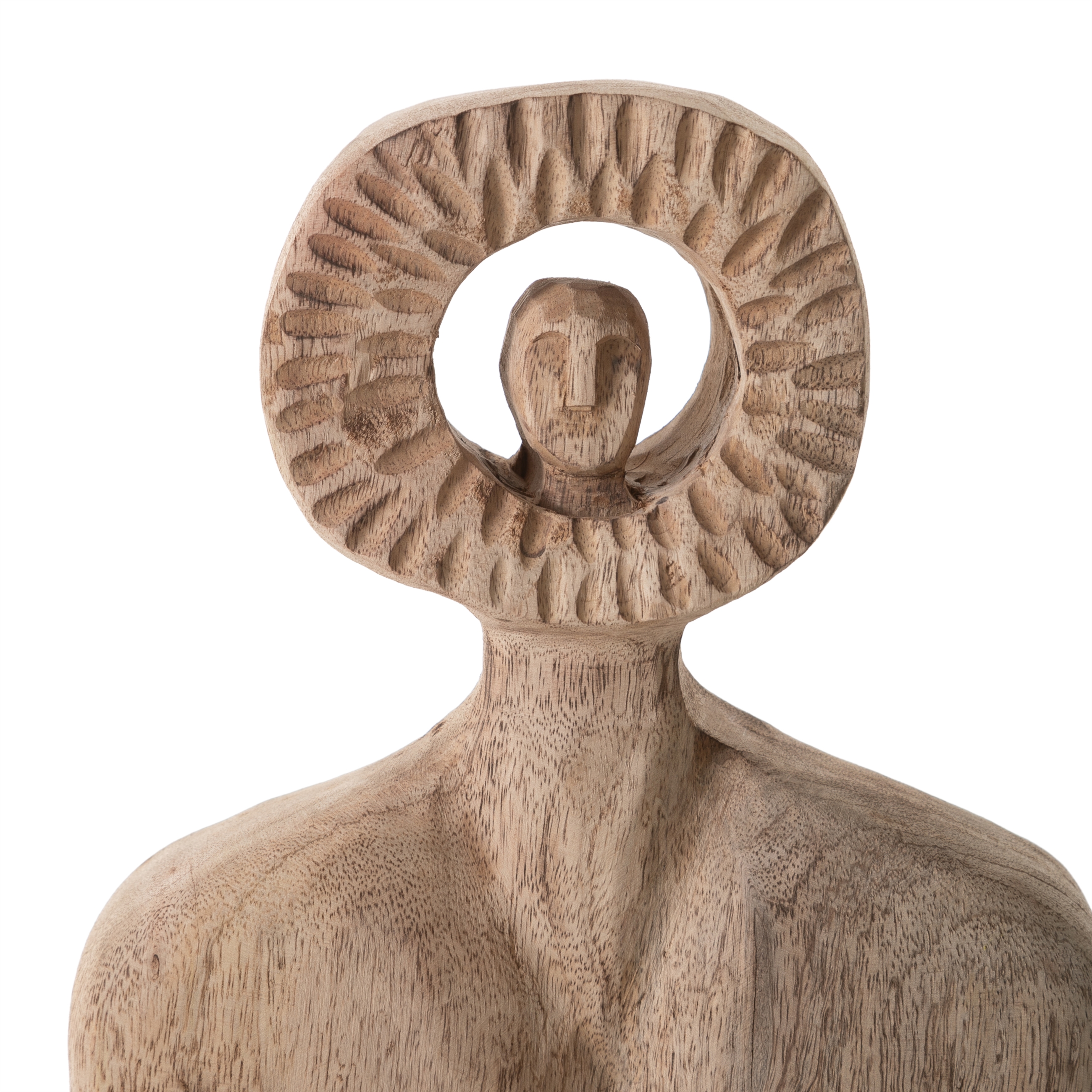 STATUE LADY BİBLO AHŞAP 23X10X33CM