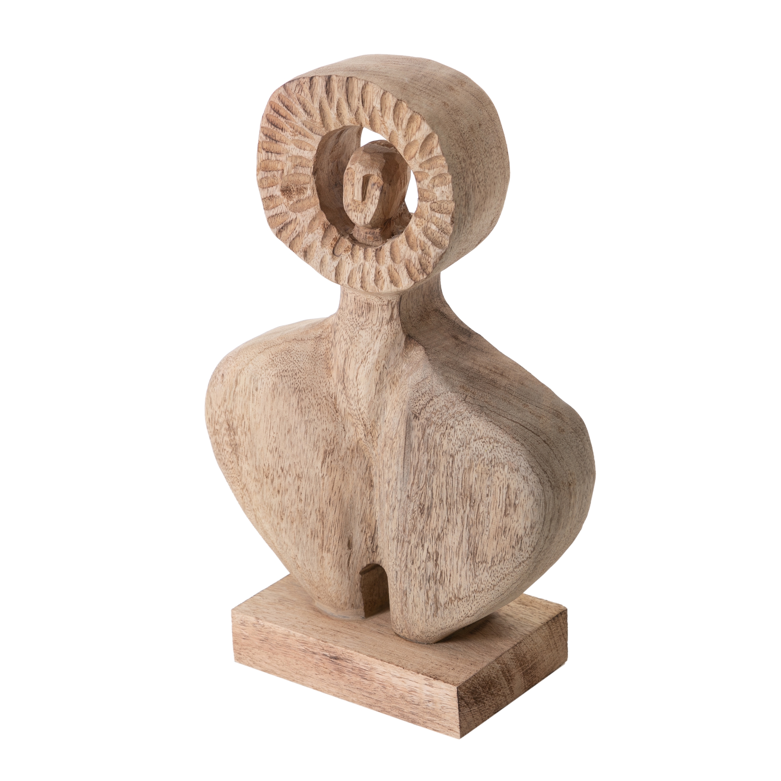 STATUE LADY BİBLO AHŞAP 23X10X33CM