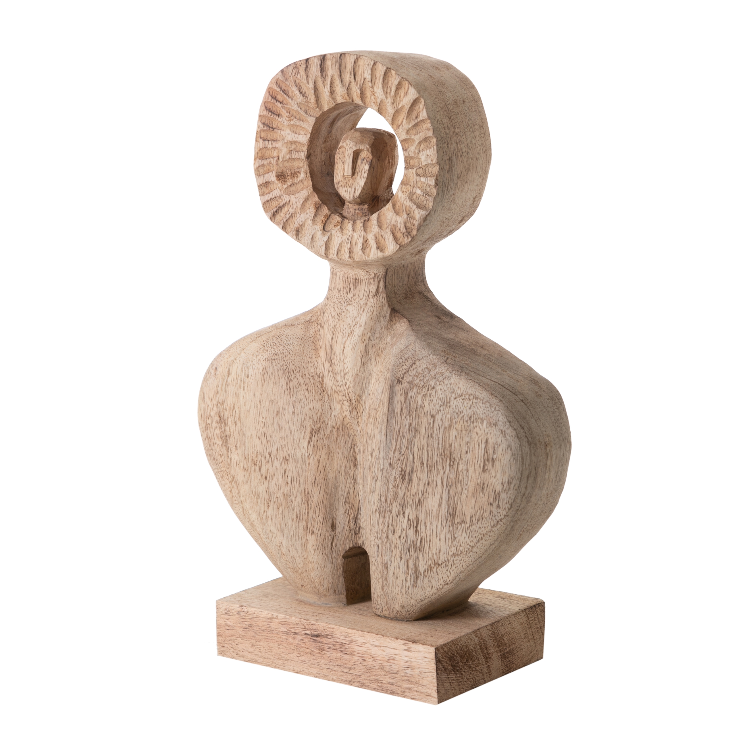 STATUE LADY BİBLO AHŞAP 23X10X33CM