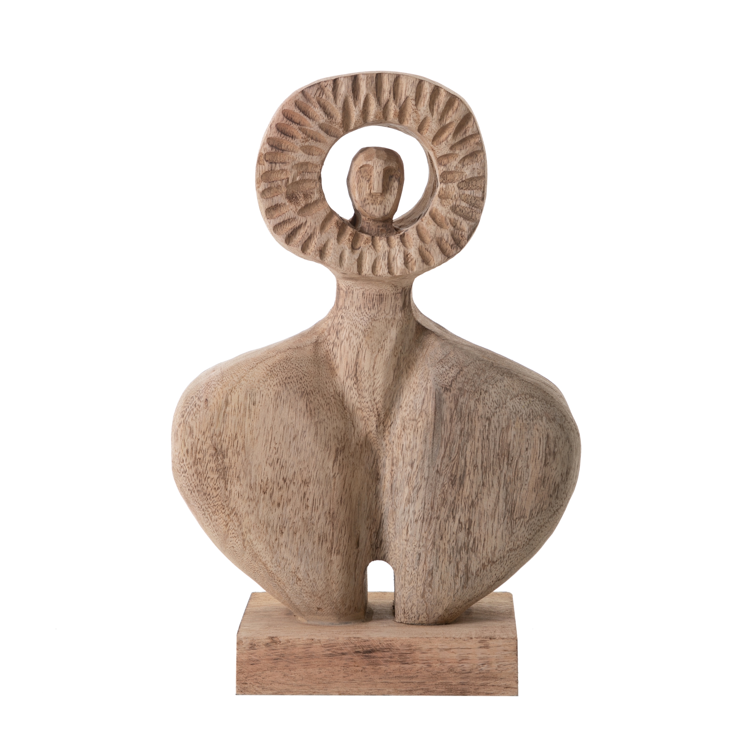 STATUE LADY BİBLO AHŞAP 23X10X33CM