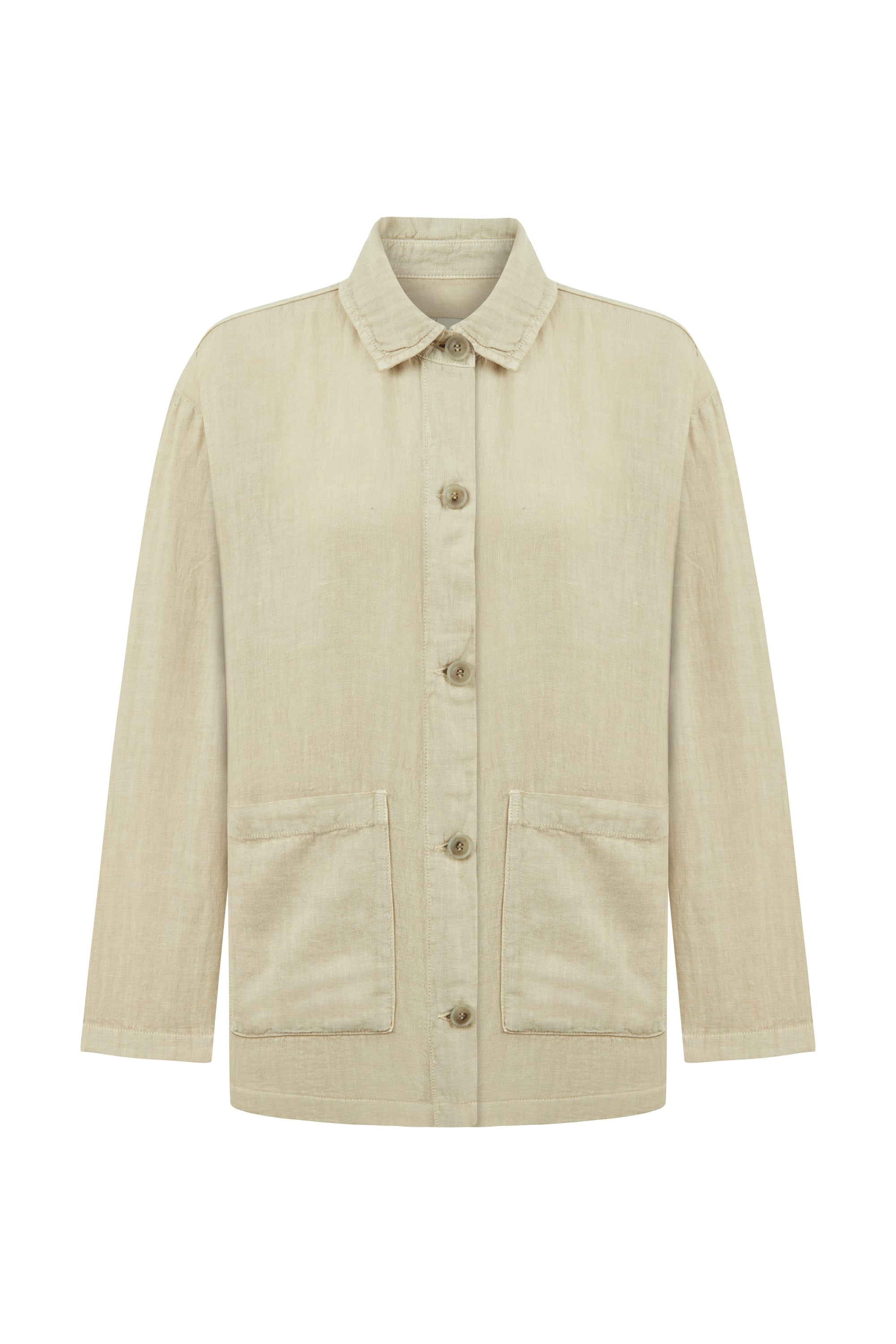 OVERSIZE CEPLİ KETEN CEKET