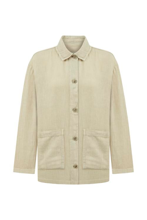  OVERSIZE CEPLİ KETEN CEKET