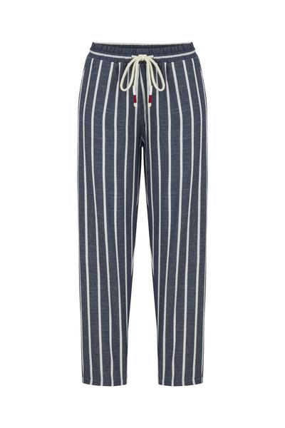 Mudo Çizgili Straight Fit Jean Pantolon