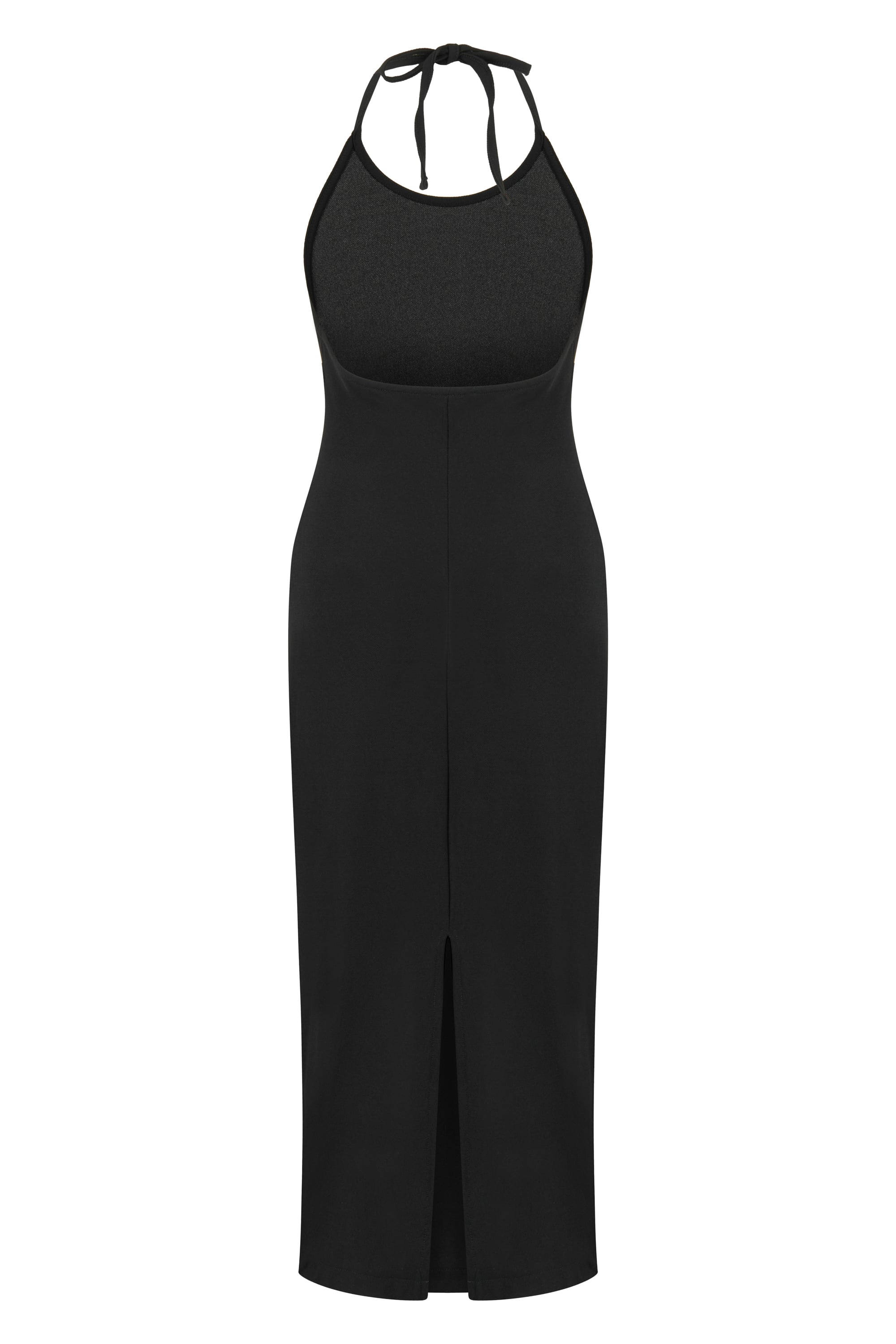 BOYUNDAN BAĞLAMALI MİDİ ELBİSE