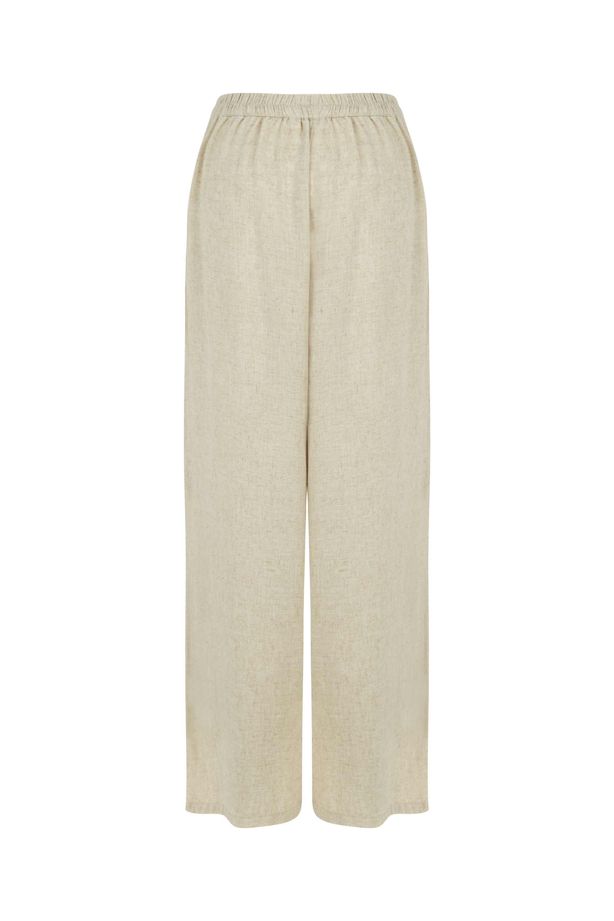 KETEN KARIŞIMLI BAĞLAMA DETAYLI PANTOLON