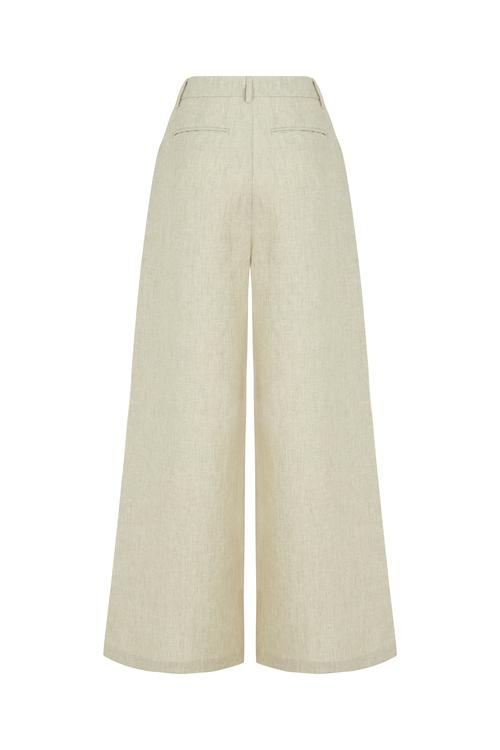  WIDE LEG KETEN PANTOLON