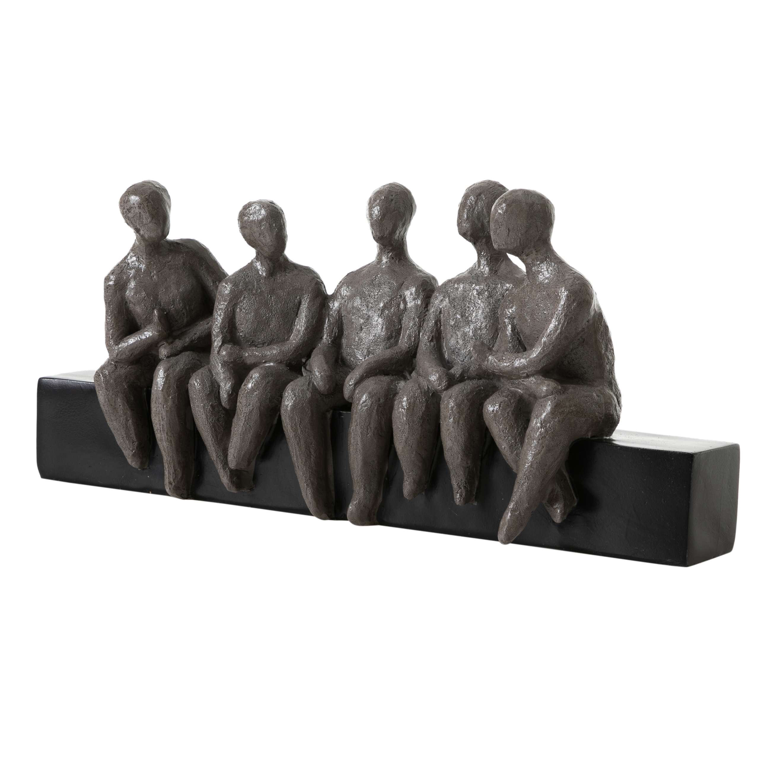 FRIENDS BİBLO SİYAH-GRİ 41X9X18CM