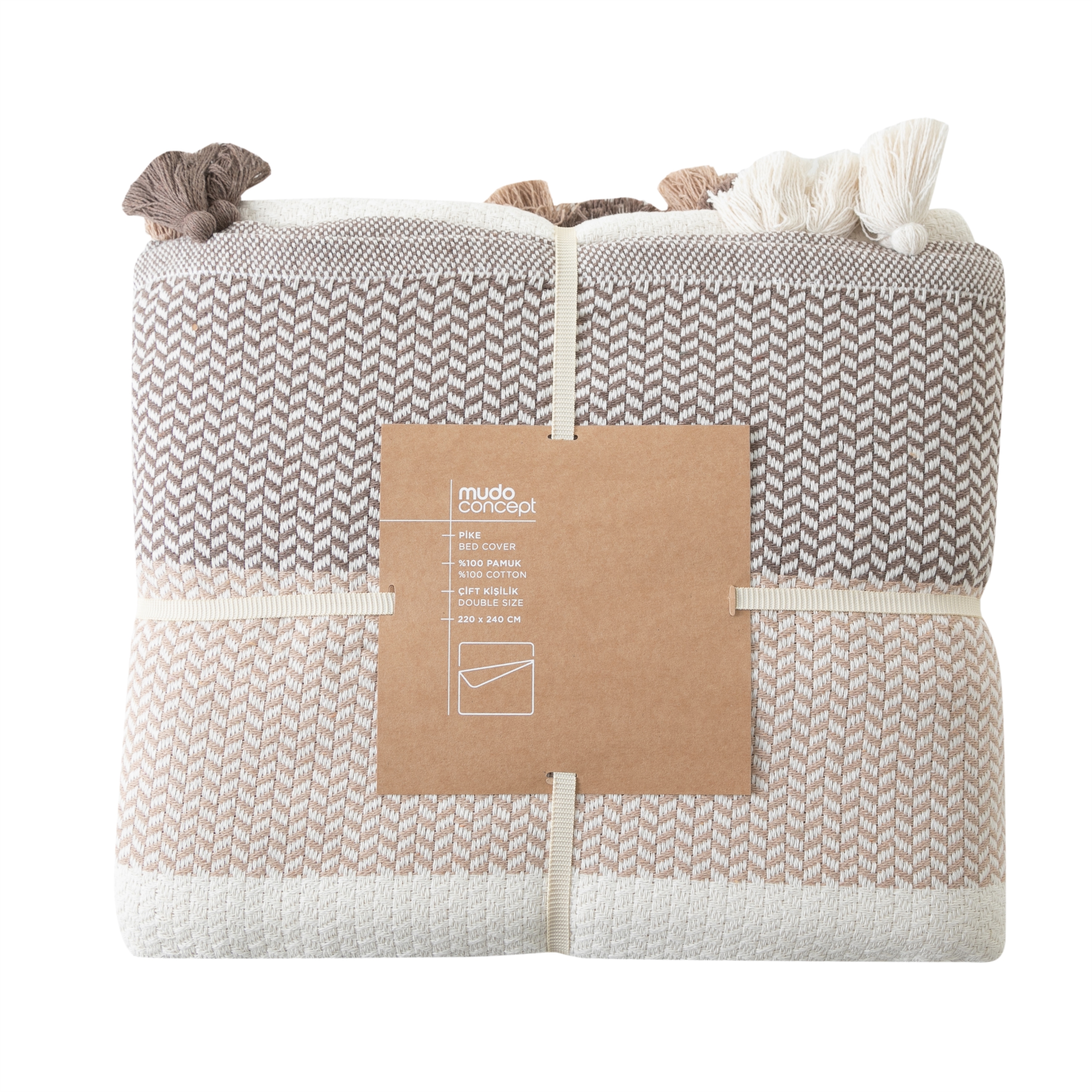 NELLY PİKE BEJ KAHVE 220X240