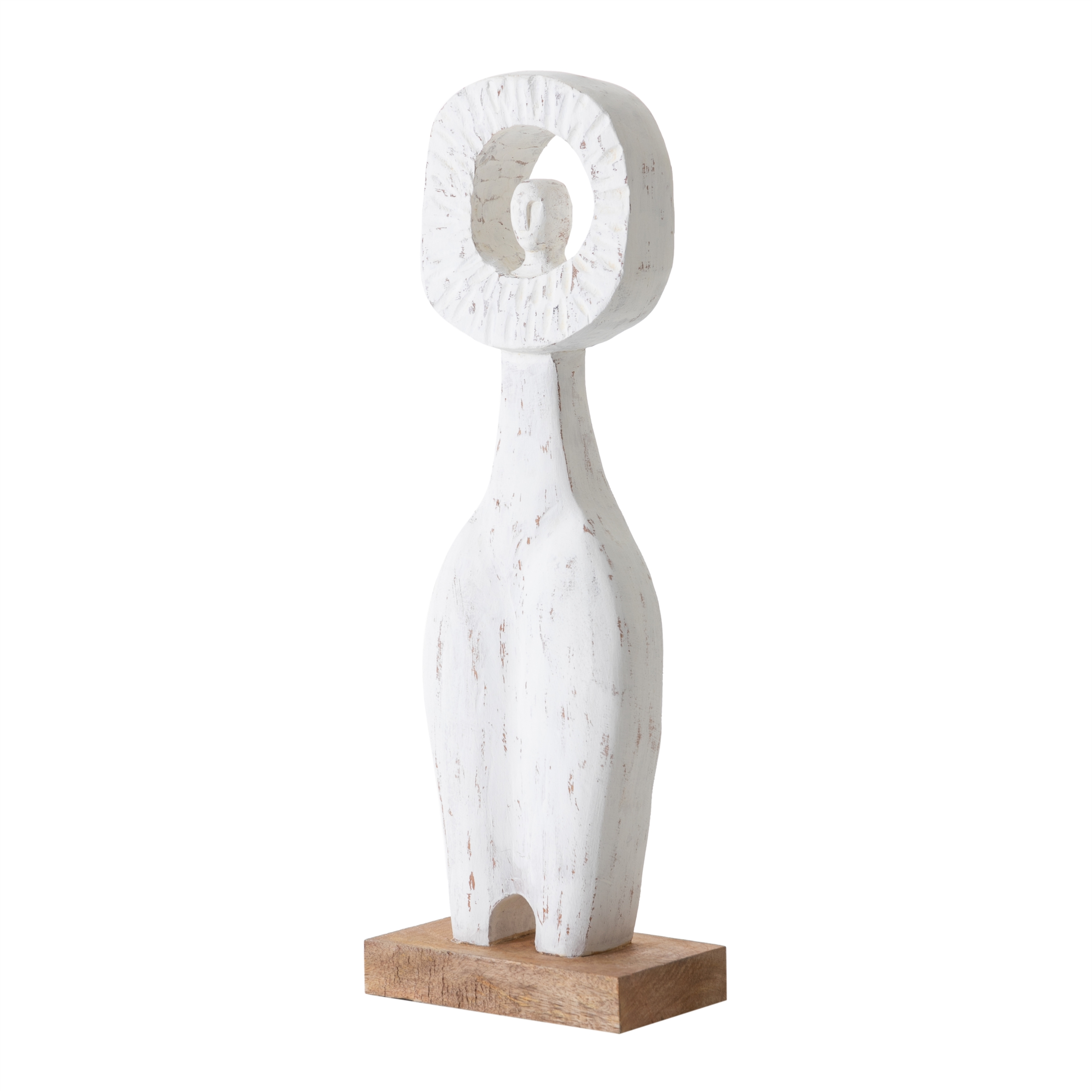 STATUE LADY BİBLO BEYAZ 18X10X53CM