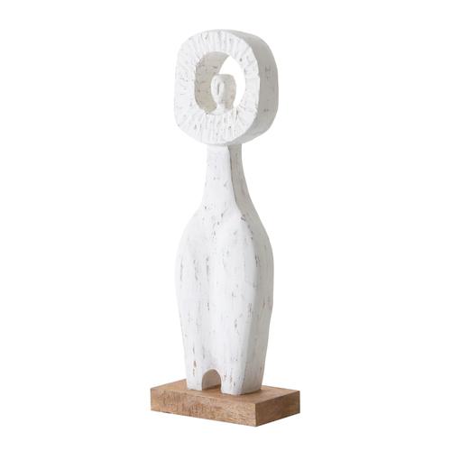  STATUE LADY BİBLO BEYAZ 18X10X53CM