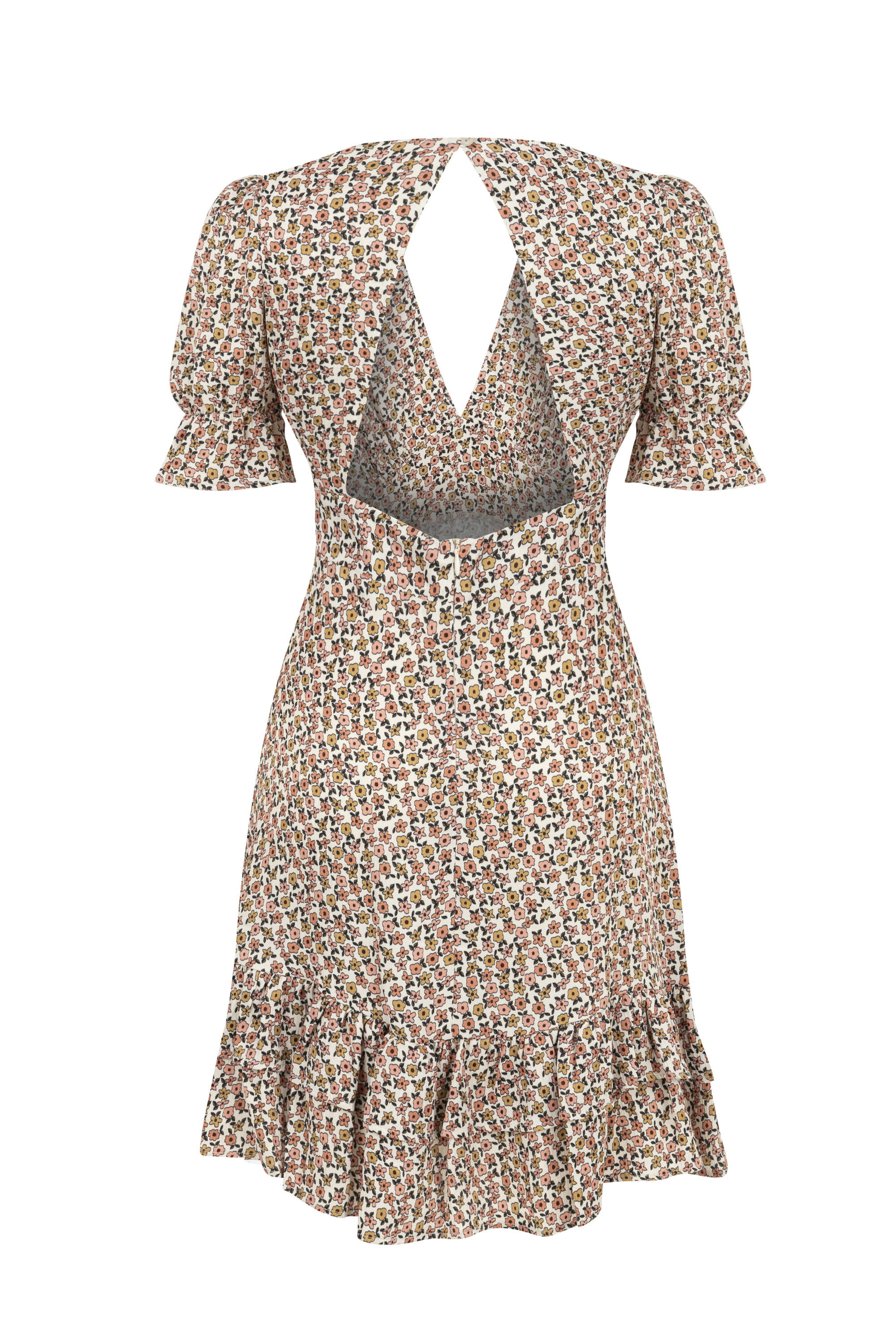 ÇİÇEKLİ MİNİ ELBİSE