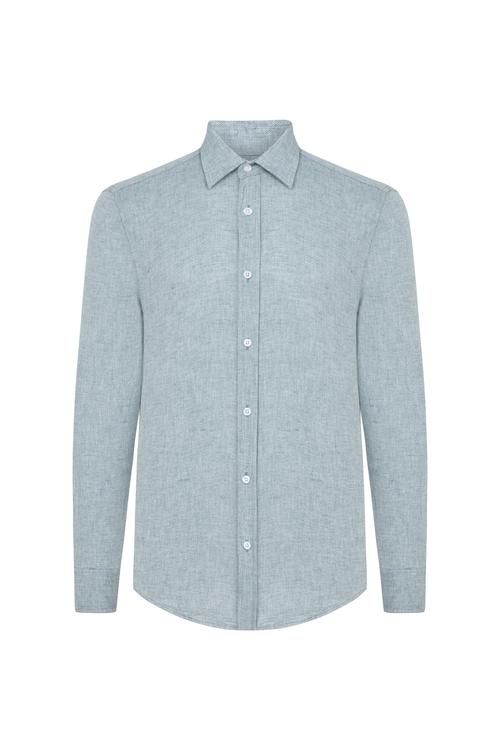  KETEN KARIŞIMLI REGULAR FIT GÖMLEK