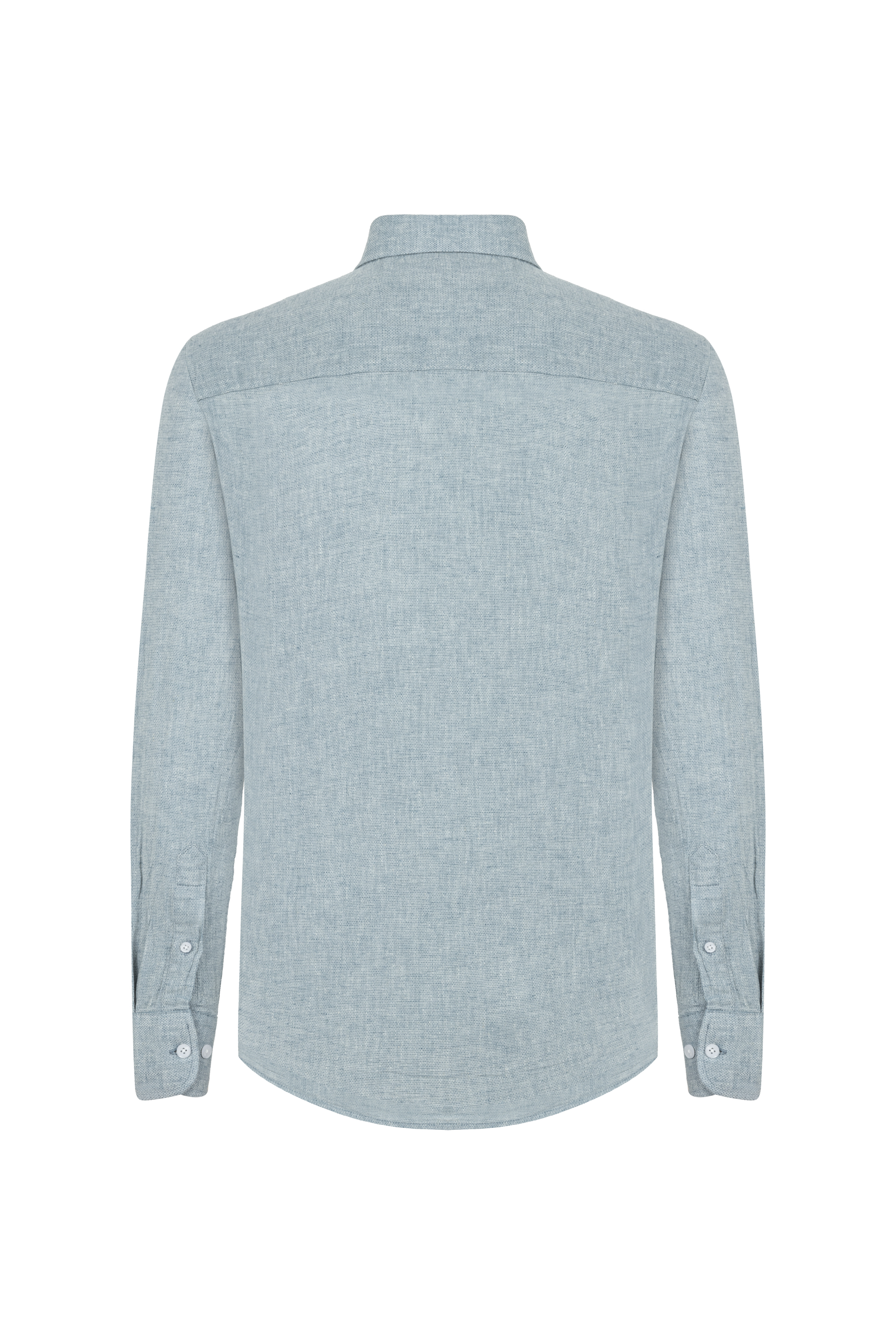 KETEN KARIŞIMLI REGULAR FIT GÖMLEK