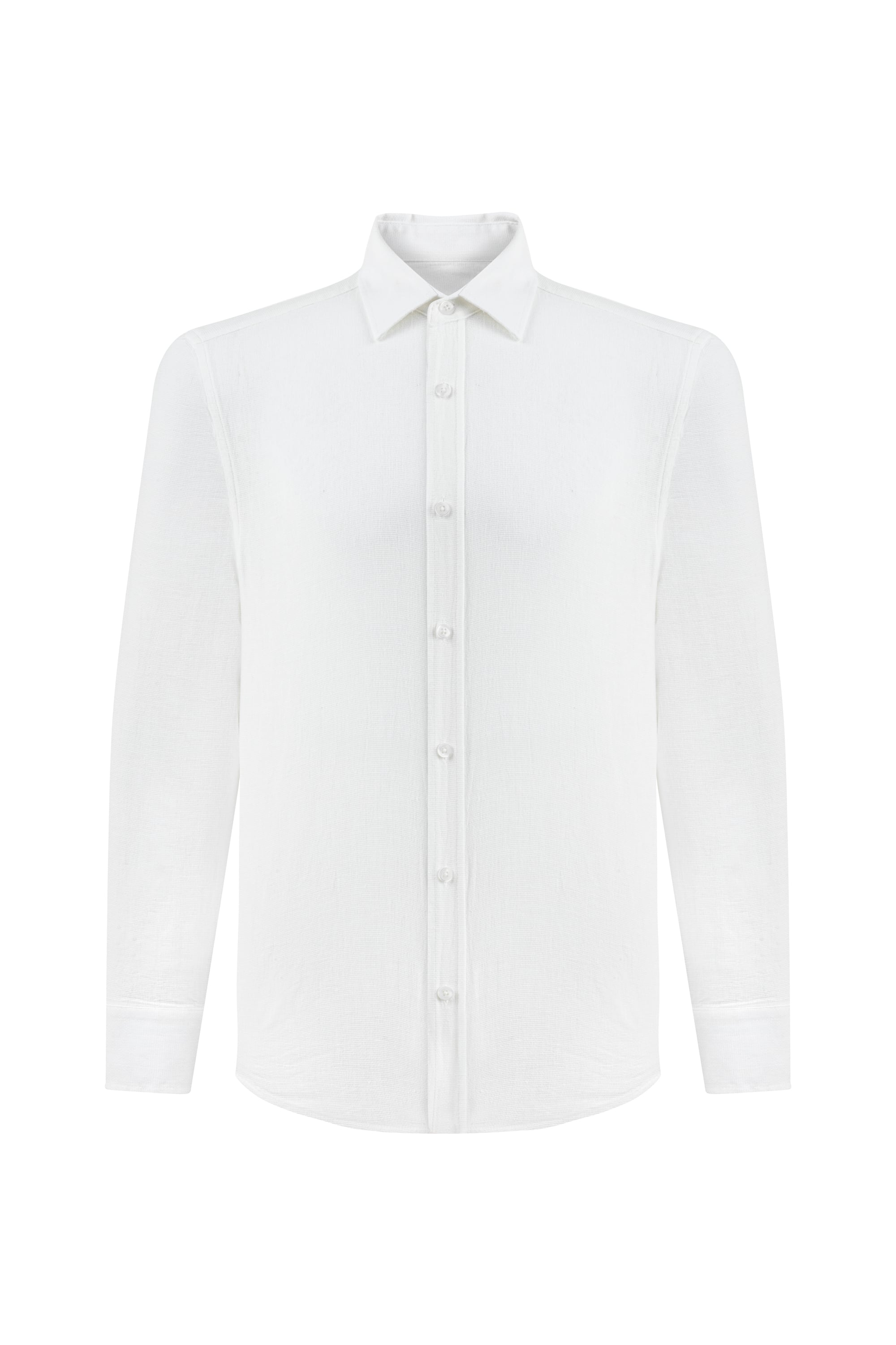 KETEN KARIŞIMLI REGULAR FIT GÖMLEK