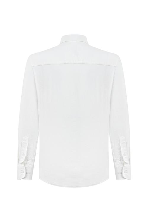  KETEN KARIŞIMLI REGULAR FIT GÖMLEK