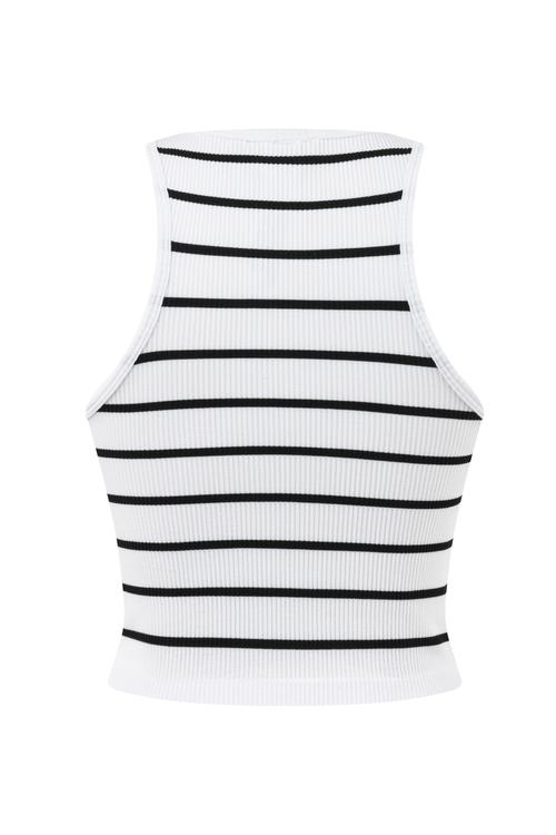  ÇİZGİLİ BİSİKLET YAKA CROP BLUZ