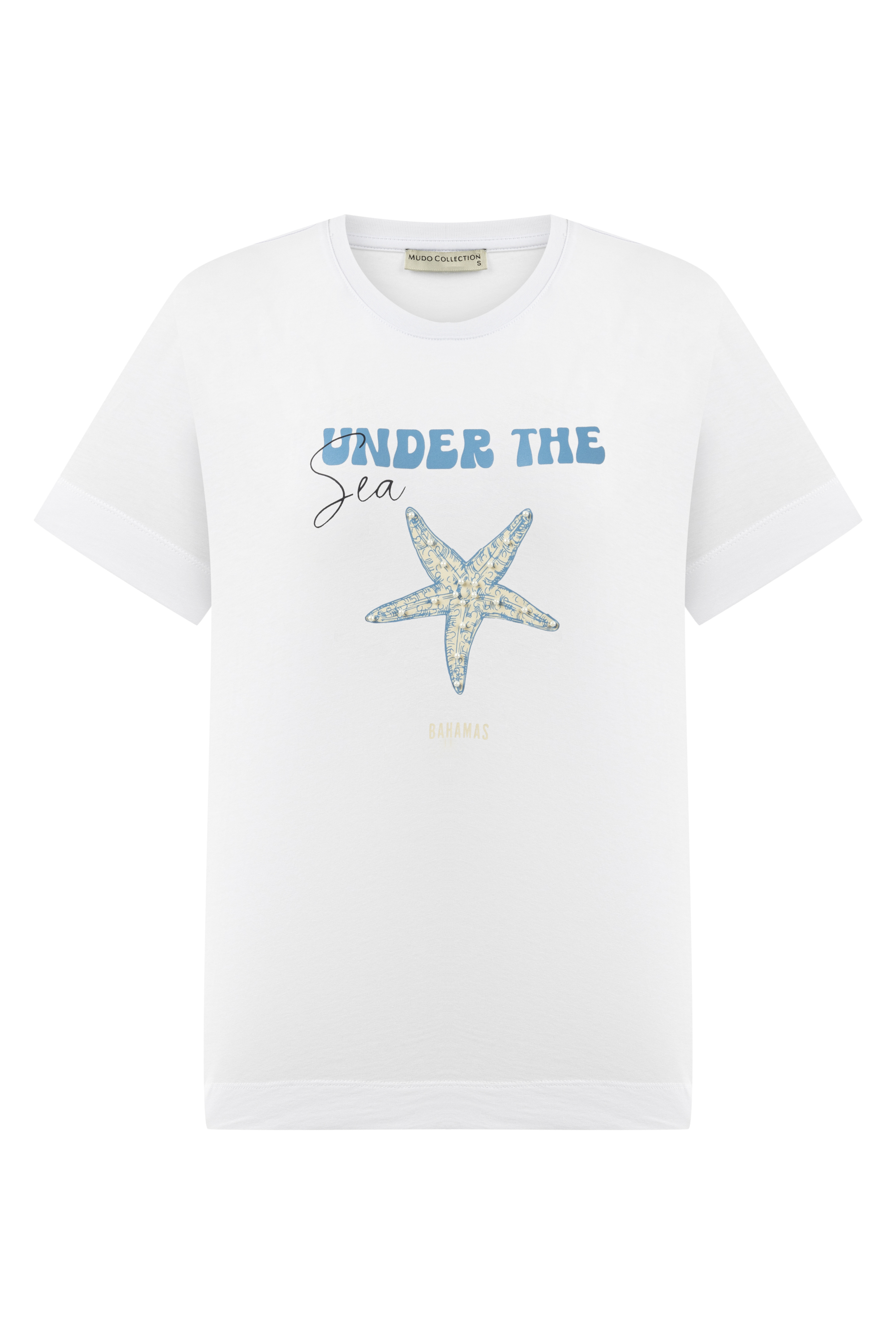 BASKILI BİSİKLET YAKA T-SHIRT