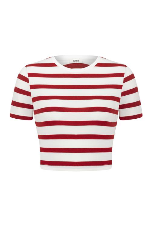  ÇİZGİLİ CROP T-SHIRT