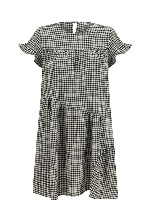  EKOSELİ FIRFIRLI MİNİ ELBİSE