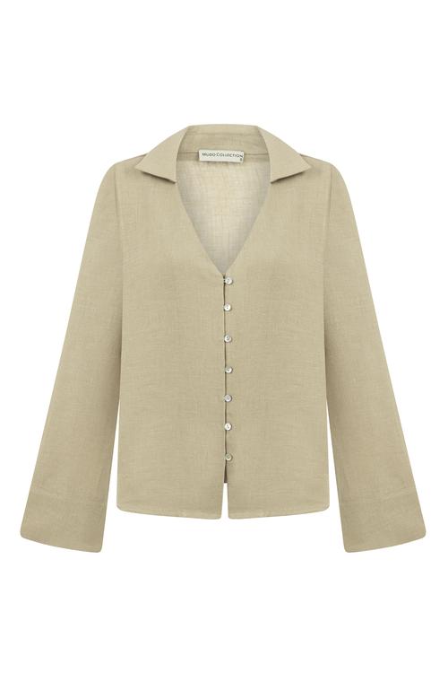  RELAX FIT KETEN GÖMLEK