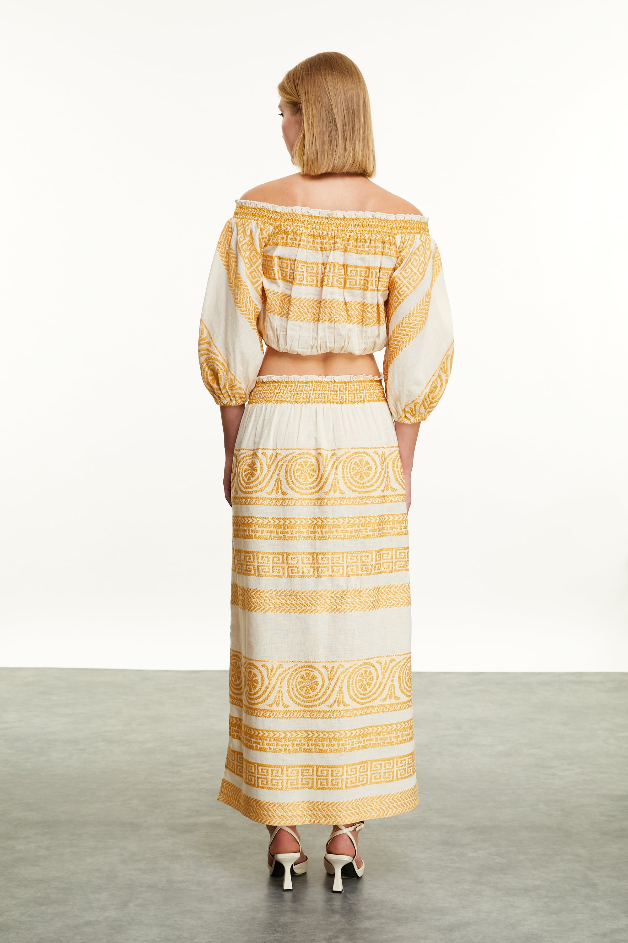 ETNİK NAKIŞLI MİDİ ETEK