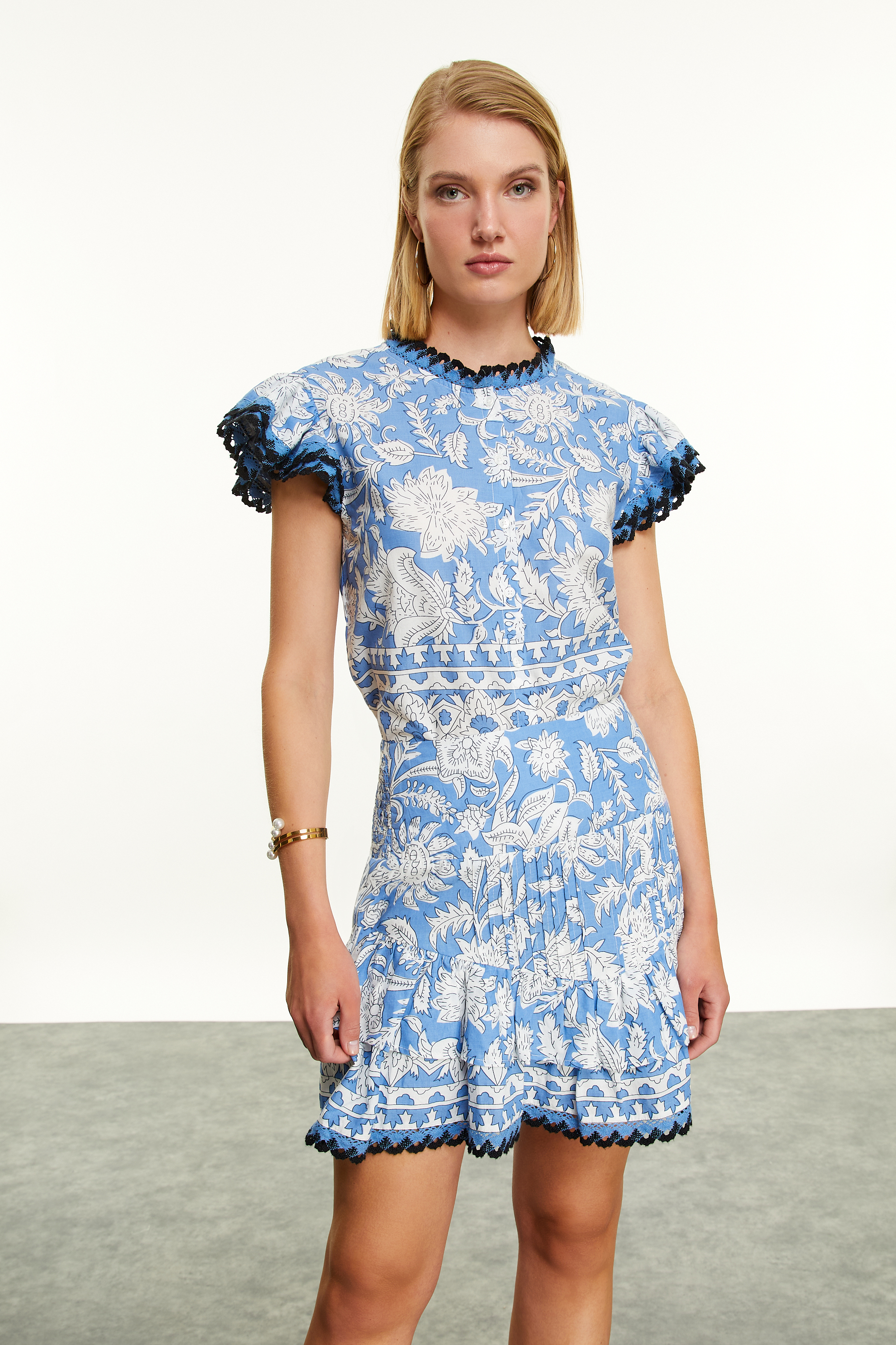 ETNİK BASKILI SMART BLUZ