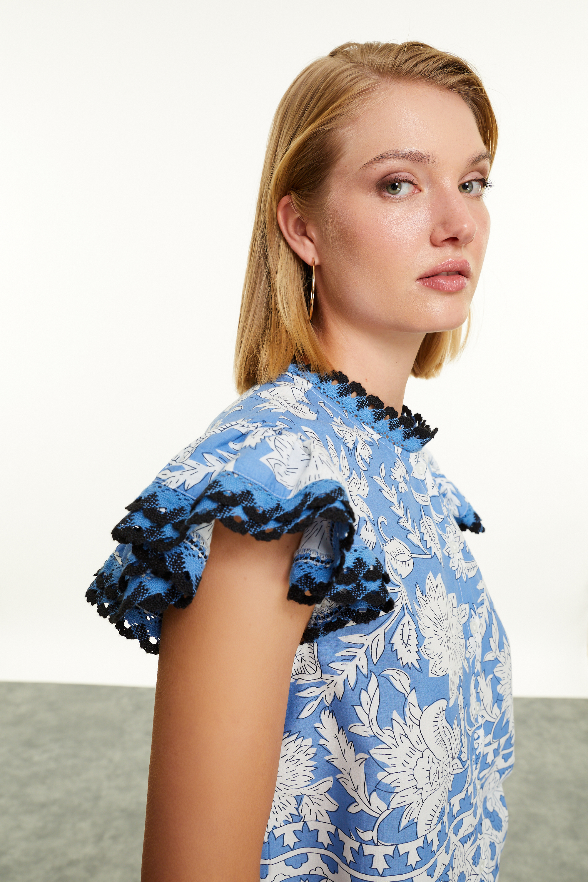 ETNİK BASKILI SMART BLUZ