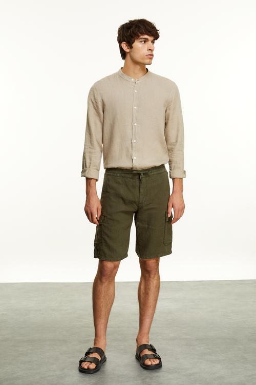  STRAIGHT FIT KETEN ŞORT