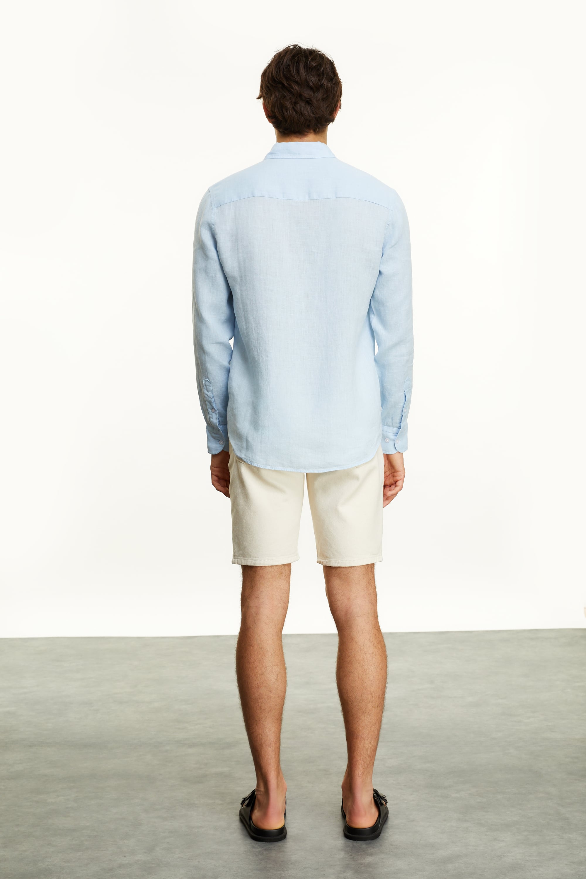 SLIM FIT KETEN GÖMLEK