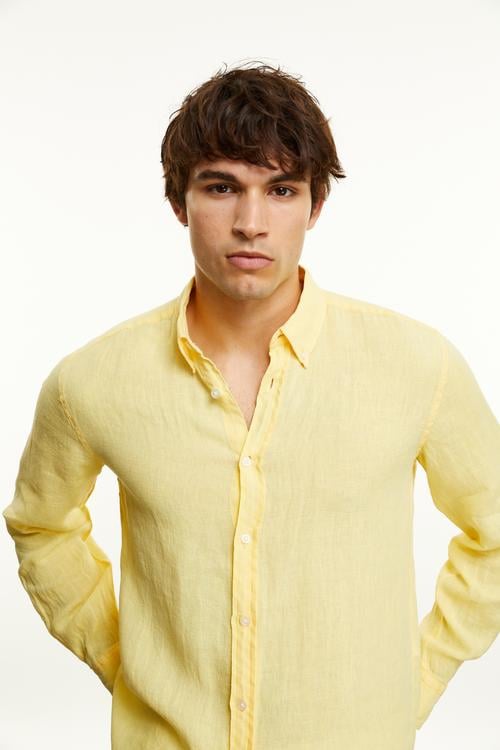  SLIM FIT KETEN GÖMLEK