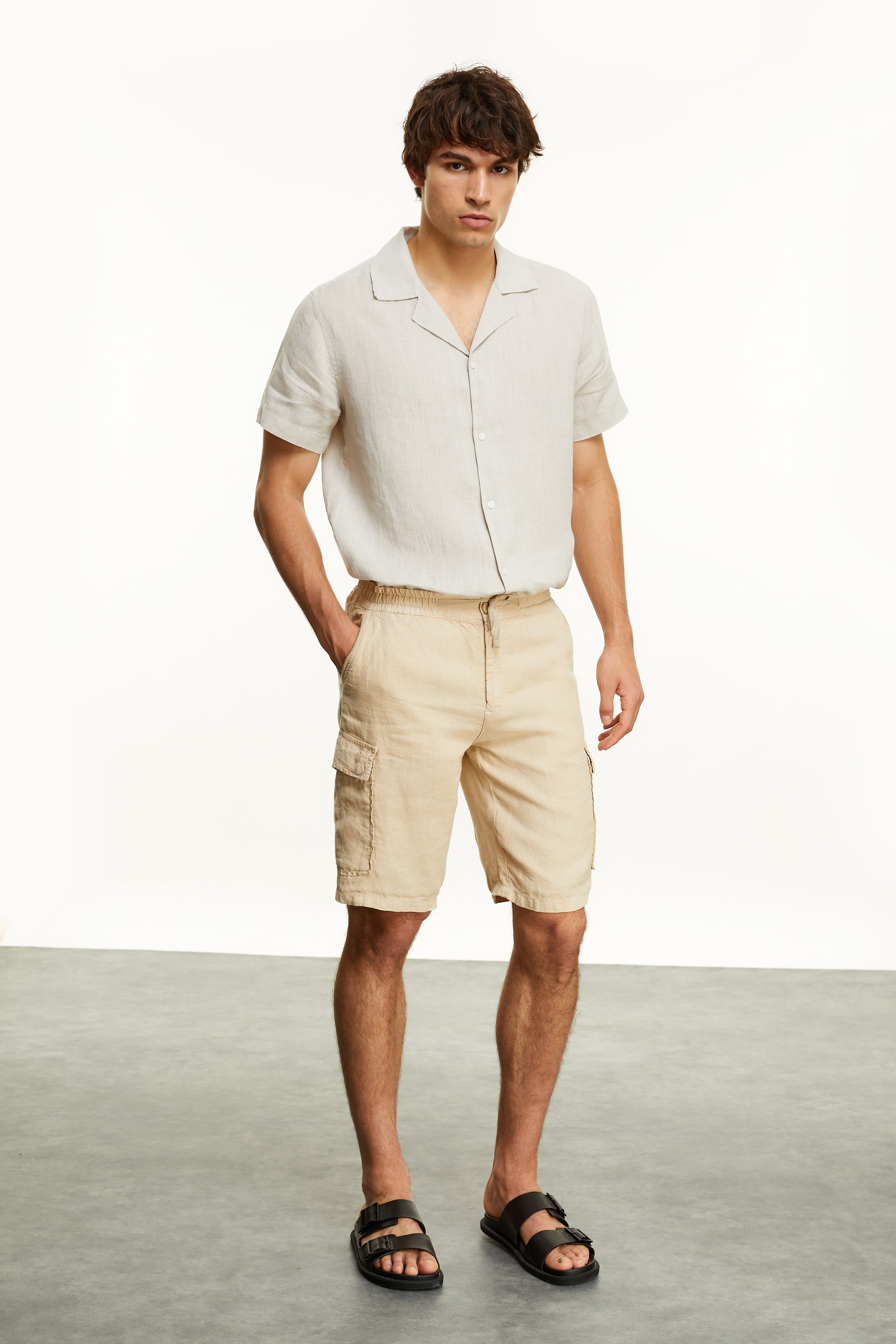 STRAIGHT FIT KETEN ŞORT