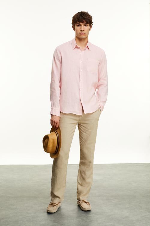  KETEN REGULAR FIT GÖMLEK