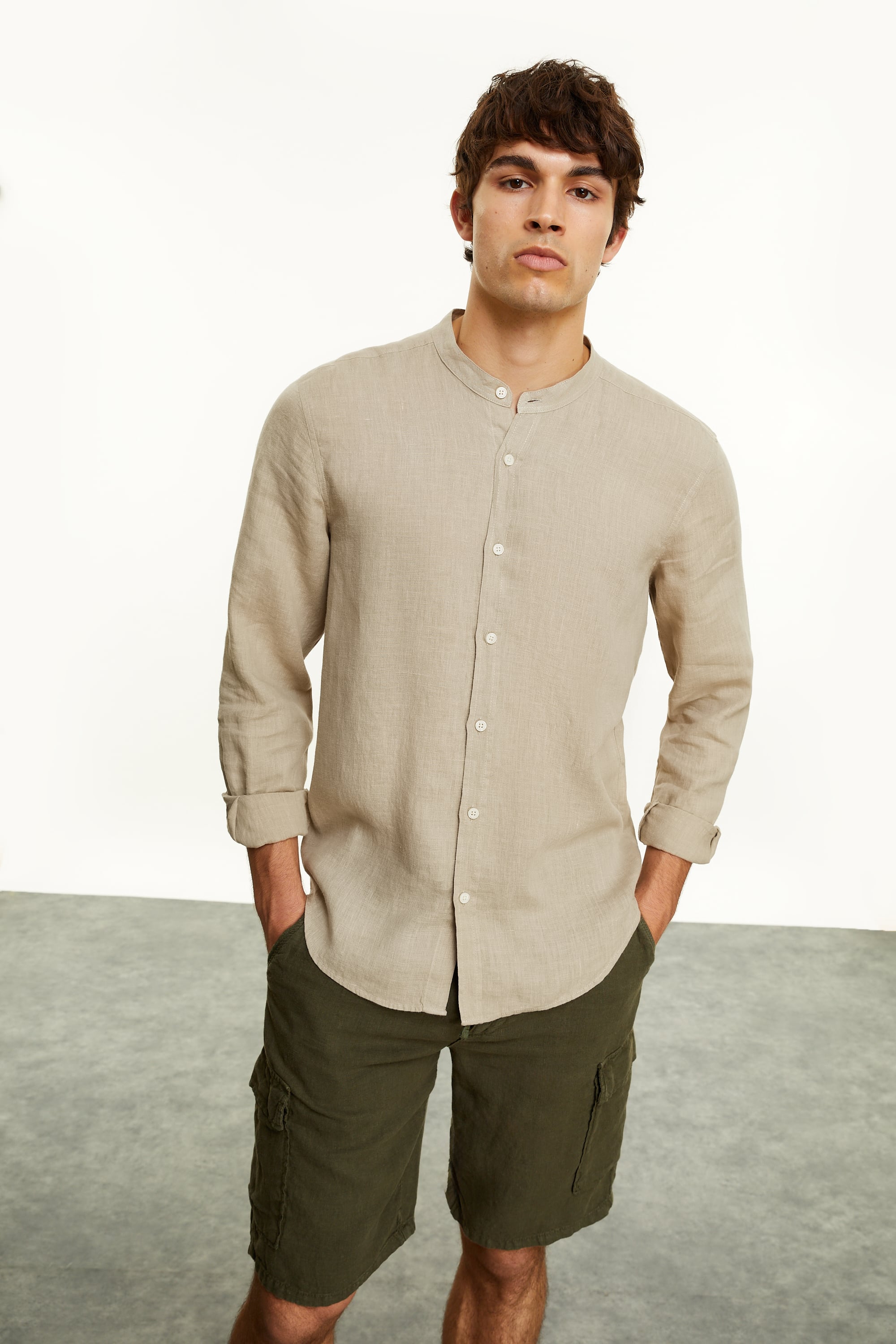 STRAIGHT FIT KETEN ŞORT