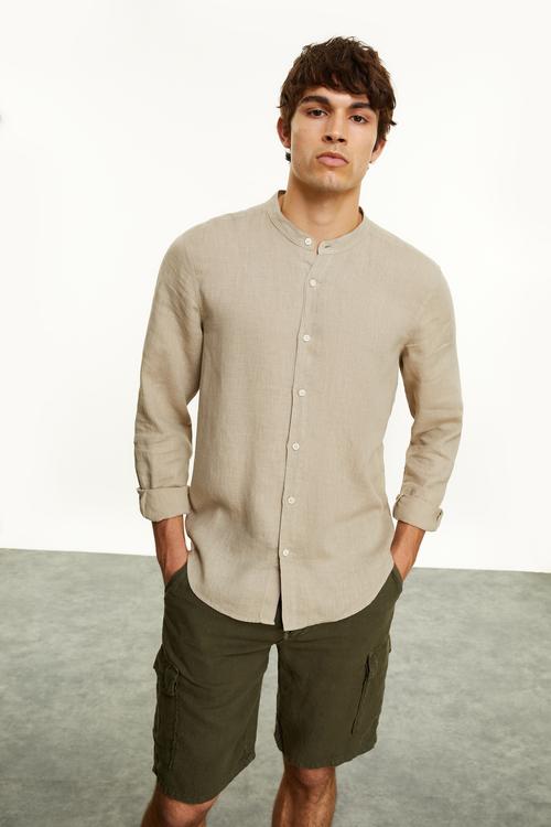  STRAIGHT FIT KETEN ŞORT