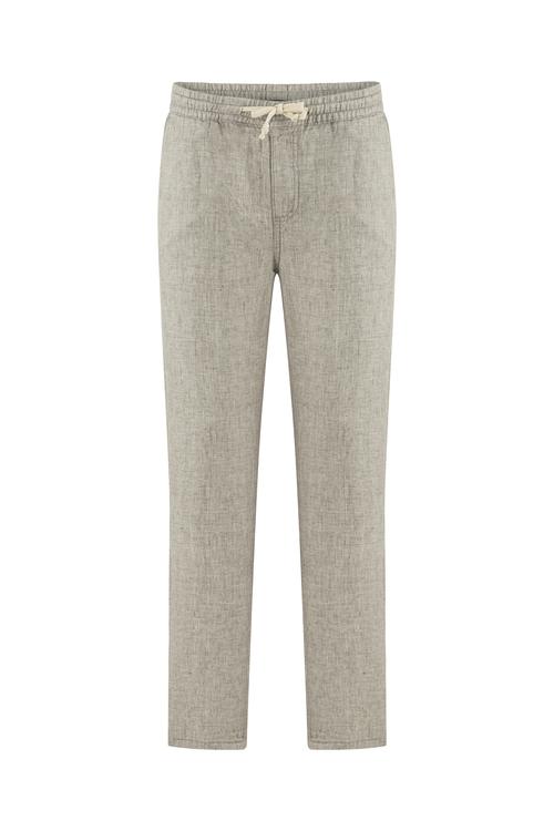  BAĞLAMALI STRAIGHT FIT KETEN PANTOLON