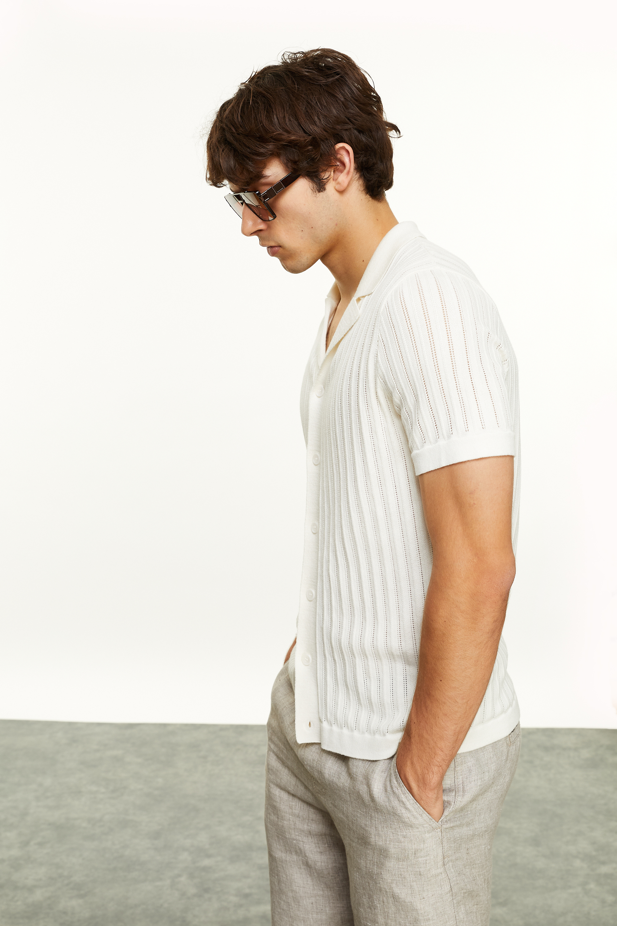 BAĞLAMALI STRAIGHT FIT KETEN PANTOLON