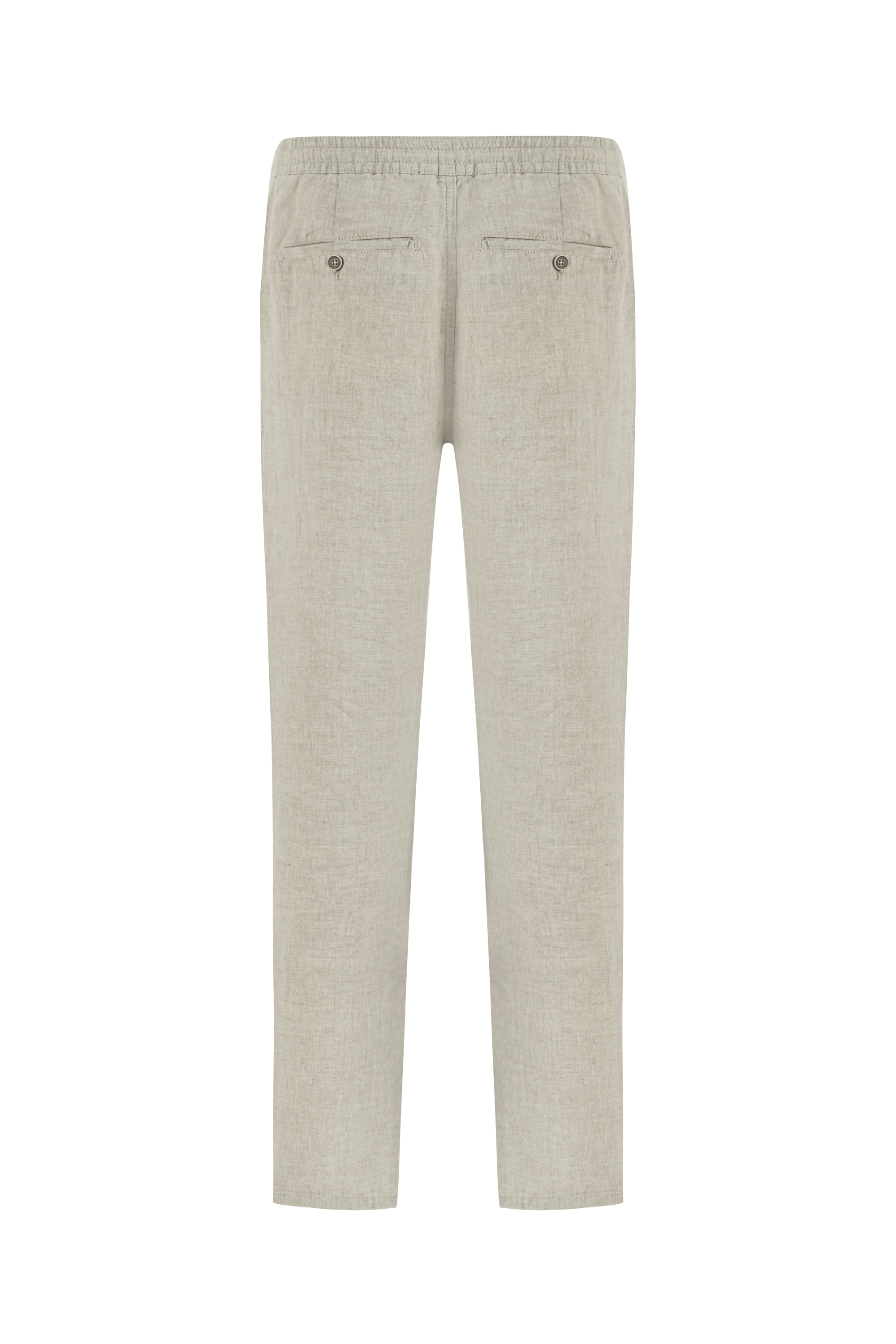 BAĞLAMALI STRAIGHT FIT KETEN PANTOLON