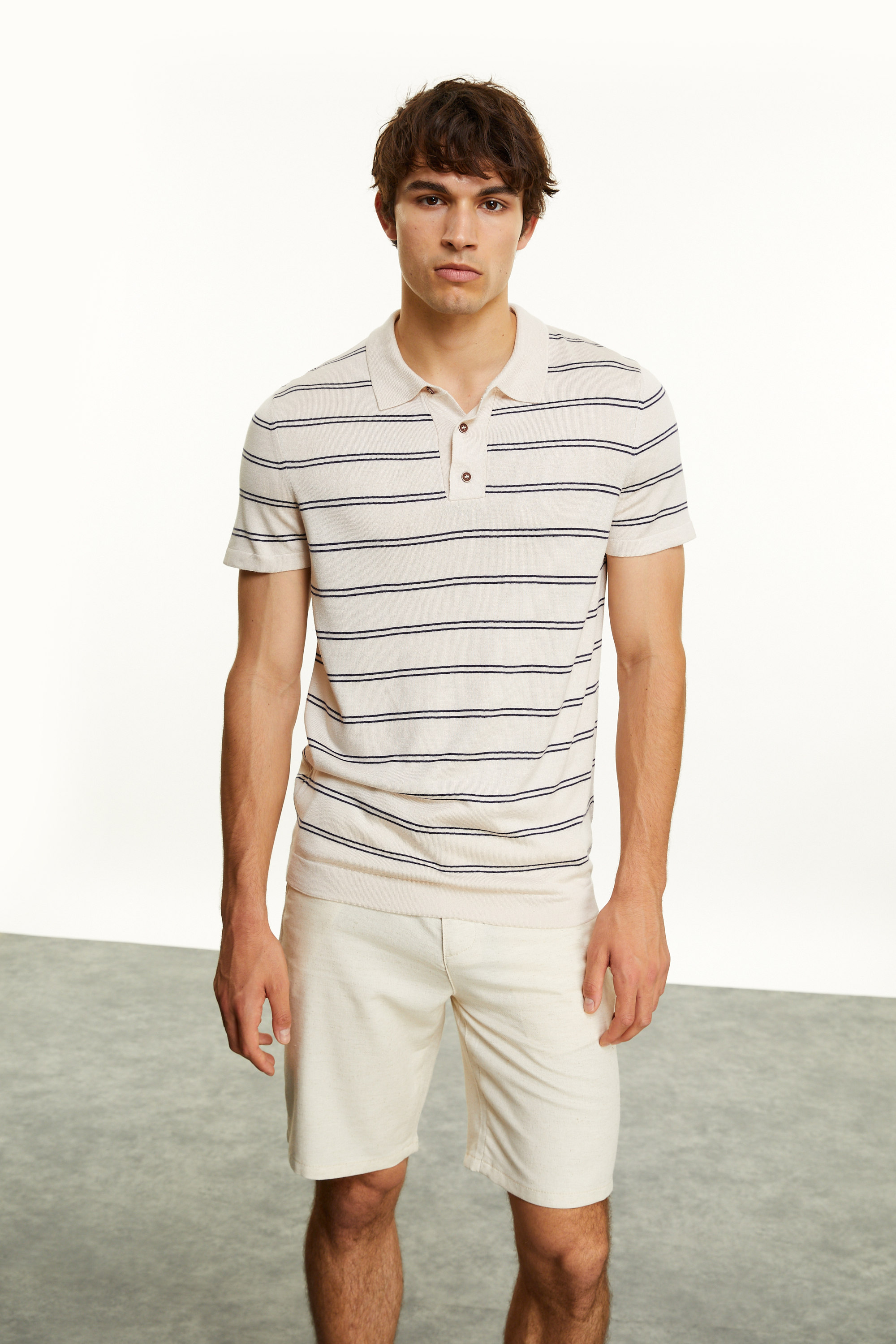 ÇİZGİLİ POLO YAKA TRİKO