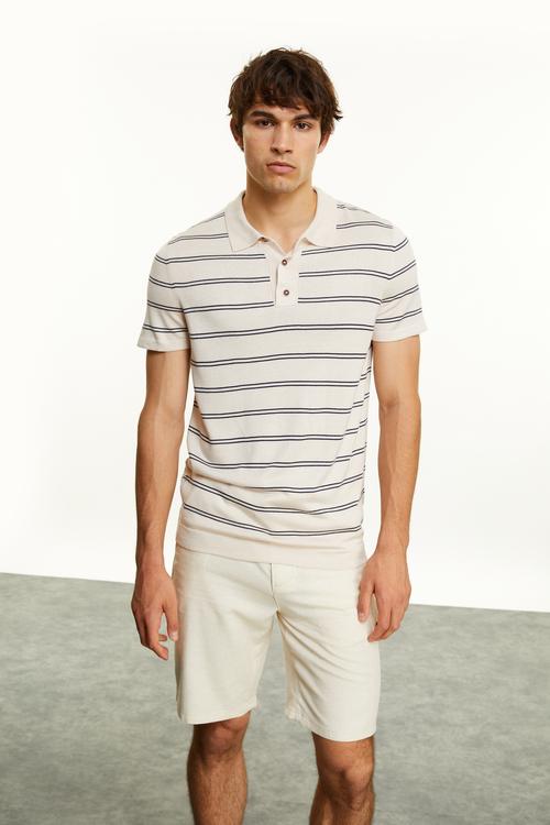  ÇİZGİLİ POLO YAKA TRİKO