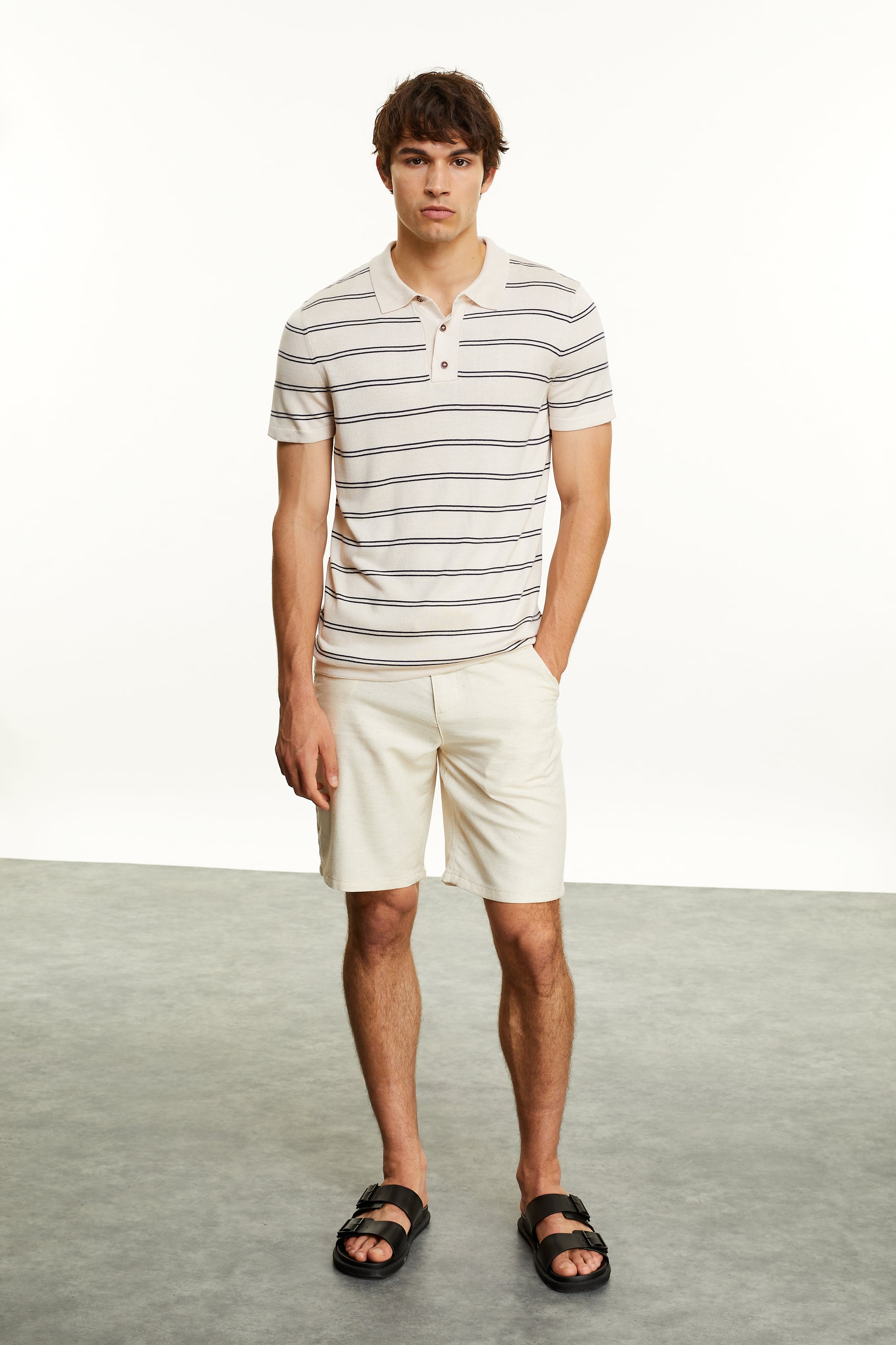 ÇİZGİLİ POLO YAKA TRİKO