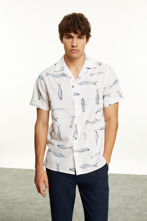  BASKILI REGULAR FIT GÖMLEK