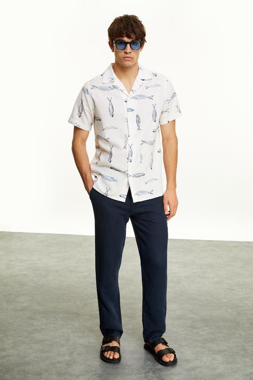  BASKILI REGULAR FIT GÖMLEK