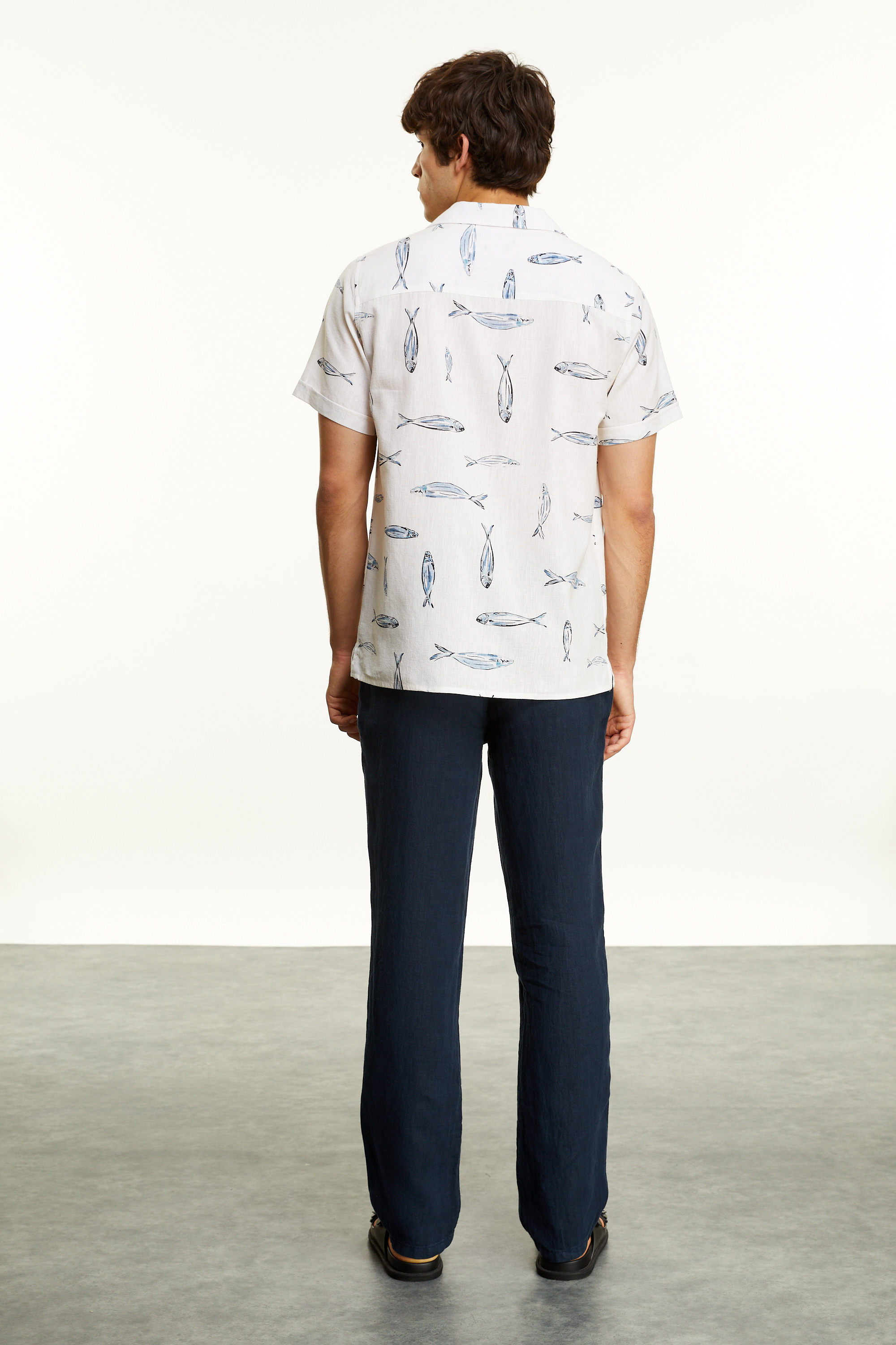 BASKILI REGULAR FIT GÖMLEK