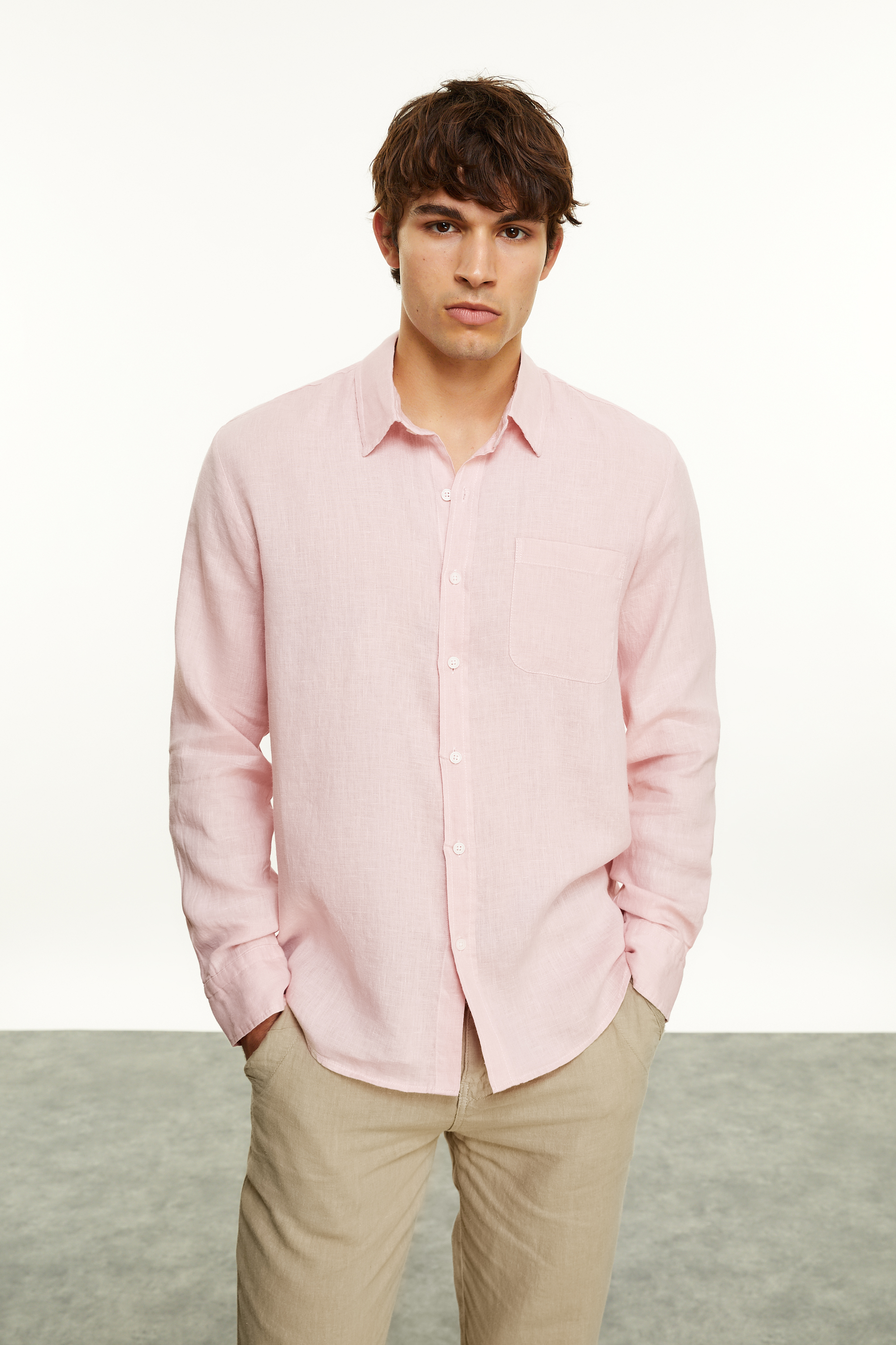 KETEN REGULAR FIT GÖMLEK